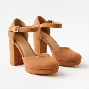 Adjustable ankle strap. Padded footbed for comfort. 3 3/4" heel.